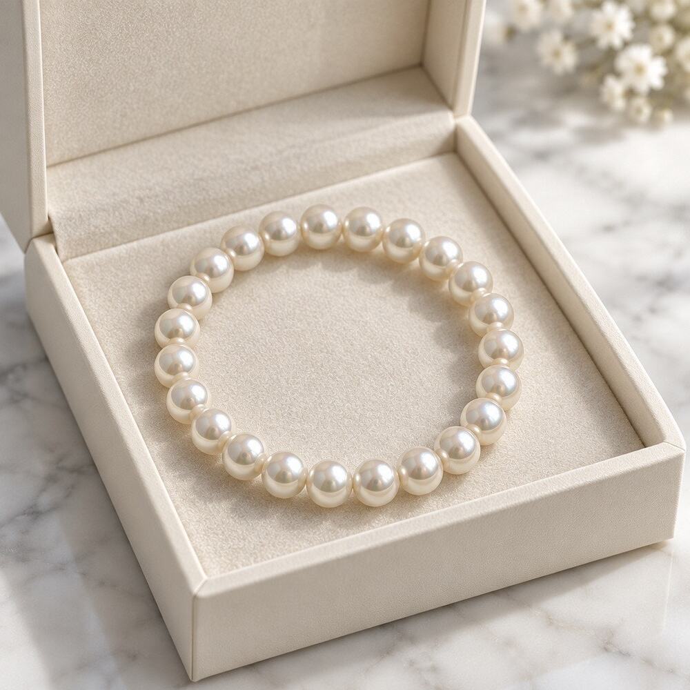✨ CLASSIC Timeless Luminous Ivory Pearl Strand Bracelet ✨